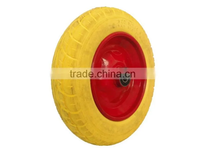 pu wheel 3.50-8 with plastic or metal rim