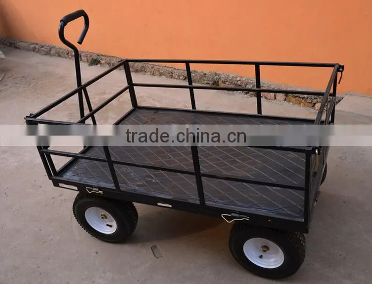 Metal Hand pull Garden tool cart