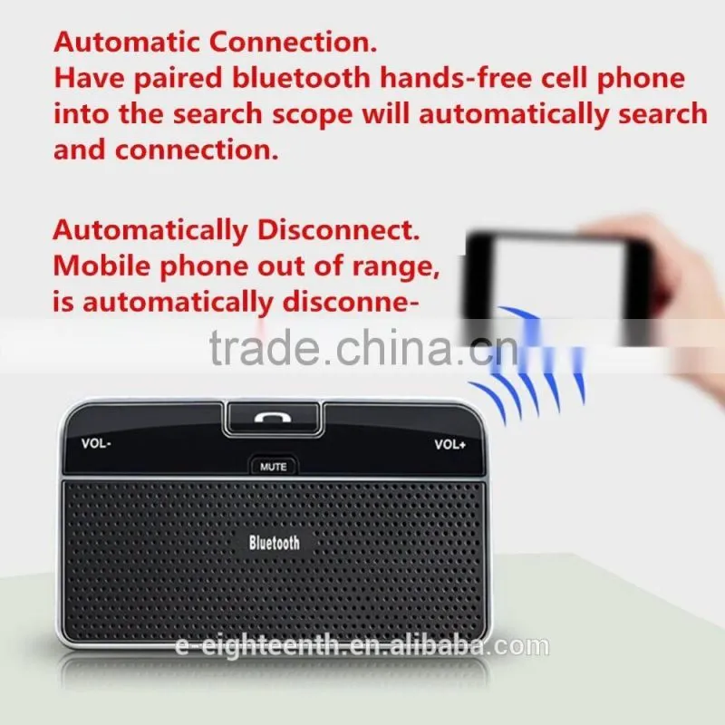 2016 hot universal Bluetooth 4.0 Car Kit Hands-free Vehicle Car Speakerphone