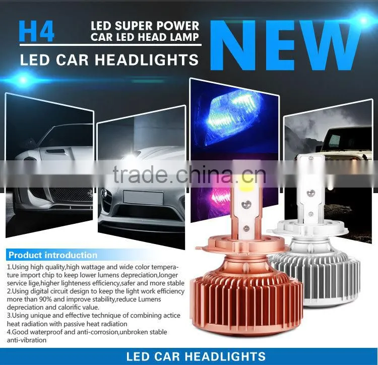 New Arrival 4 Generation H4 Car Led Headlight 12V-24V High Low Beam LED Light
