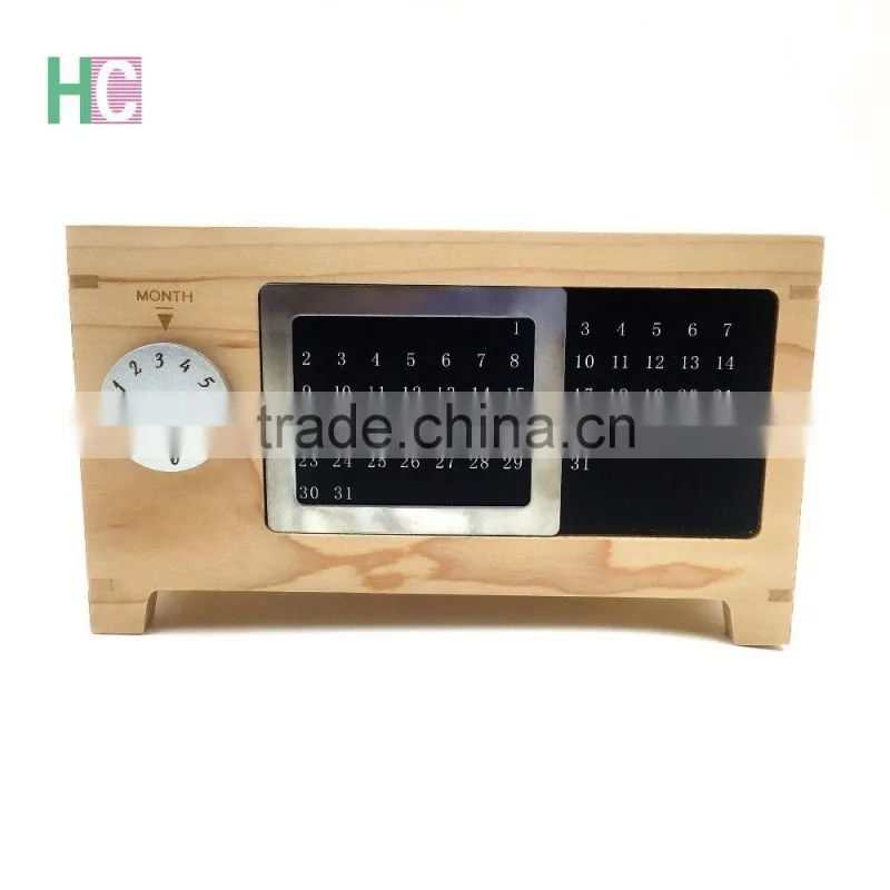 high quality Wooden Calendar for office,wooden pen holder