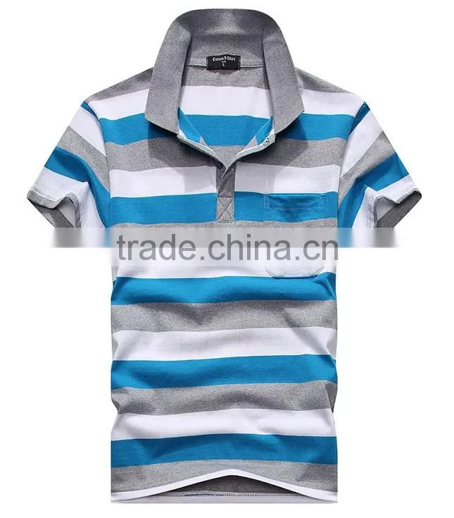 China Supplier New Design Custom Striped Polo Shirt PLS-12