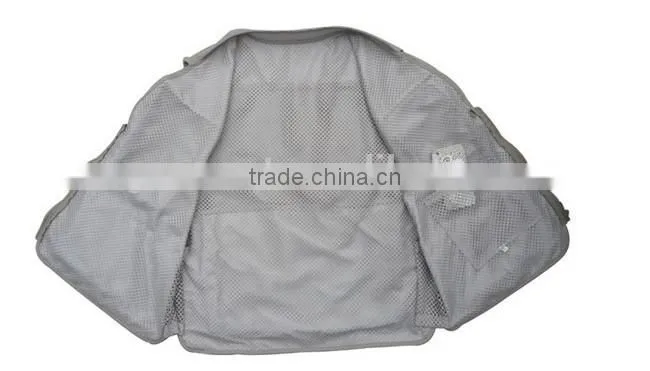 2017 New Arrival plus size male outdoor casual multi-pocket film vest jacket L-4XL fishing mesh vest