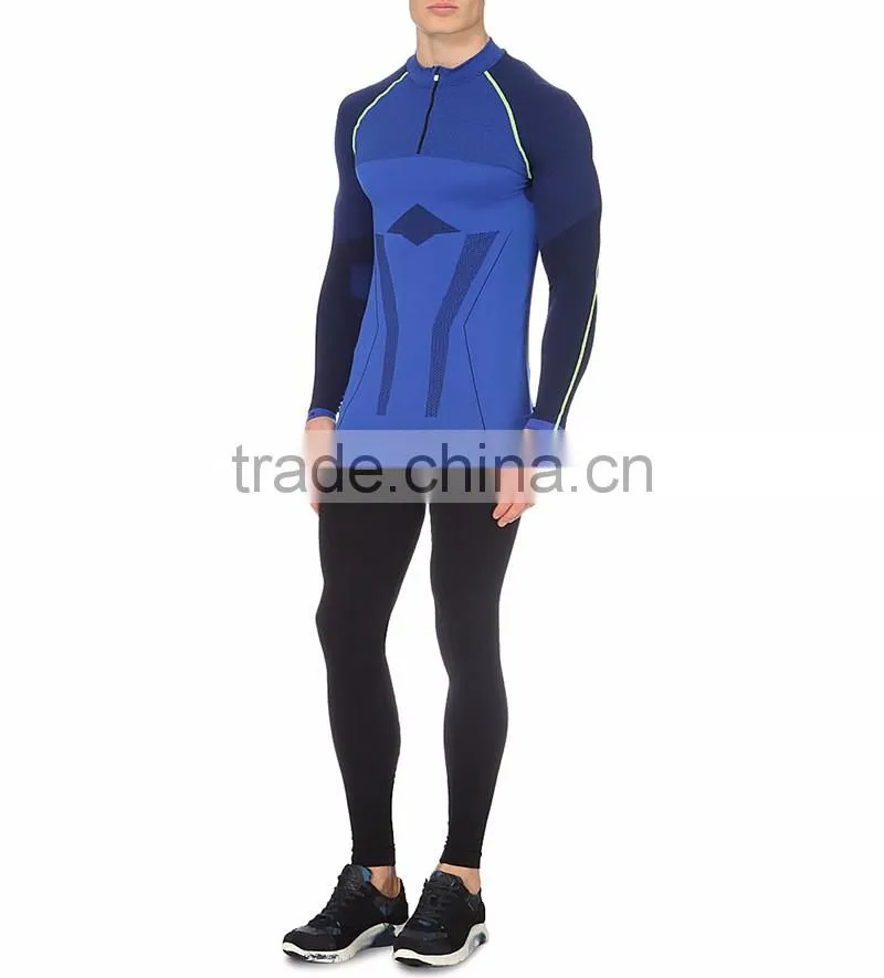 mens tight fit long sleeve sport running t shirt dry fit