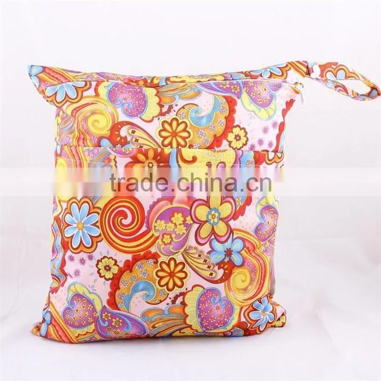 New PUL print wetbag,waterproof two pocket cloth diaper