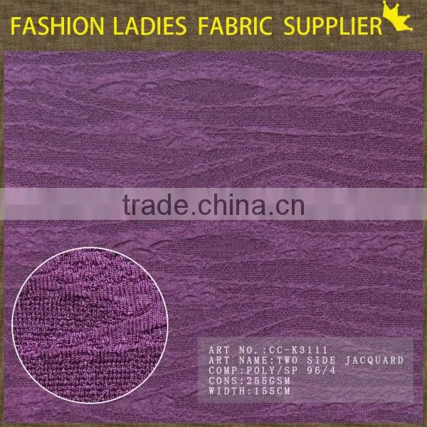 hot sales ladies fashion fabric polyester spandex frivolous dress order jacquard fabric