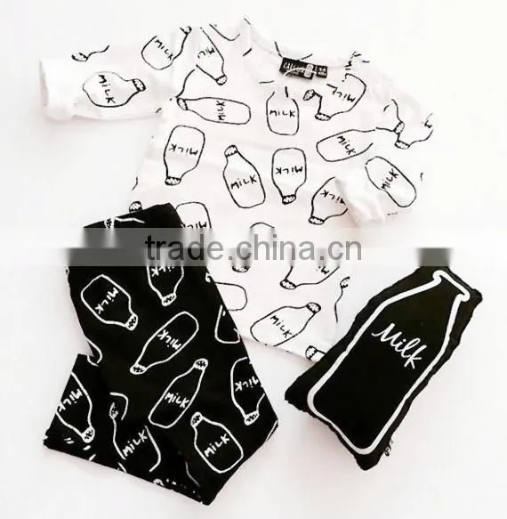 Lovely Milk Bottle Printed 2017 New Design Carters Baby Clothing Set