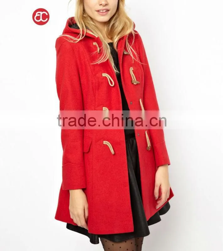 womens classic wool toggle jacket AD2119