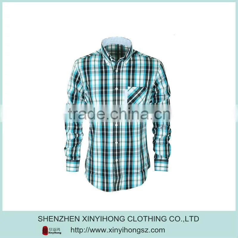 Hot Selling Checked Cotton International Branded Mens Casual Shirts