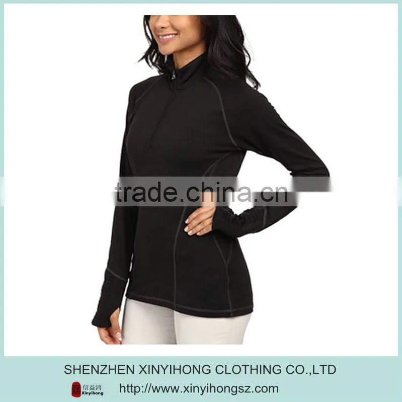 Long raglan sleeves dryCELL performance Quarter-length zip golf no hoodies