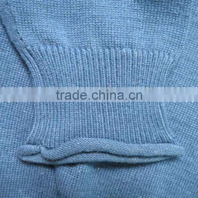 A single V neck double color pullover casual men knitted sweater men