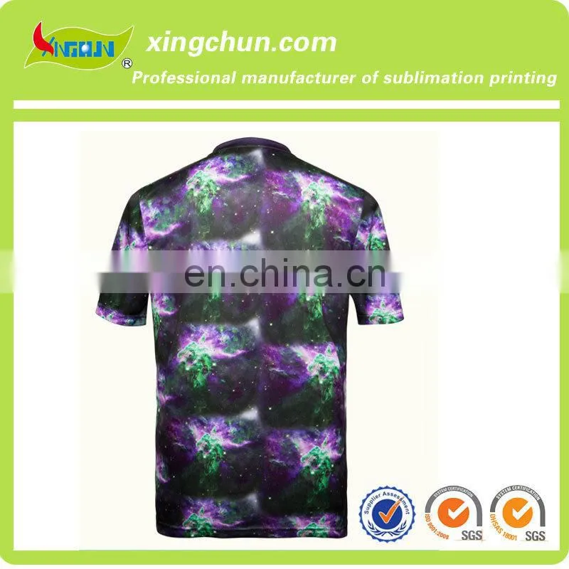 Polyester men T-shirt with printing