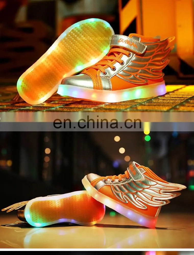 Wholesale hot Led light up kids shoes Children kids led shoes USB rechargeable LED luminous light shoes sneakers for kids