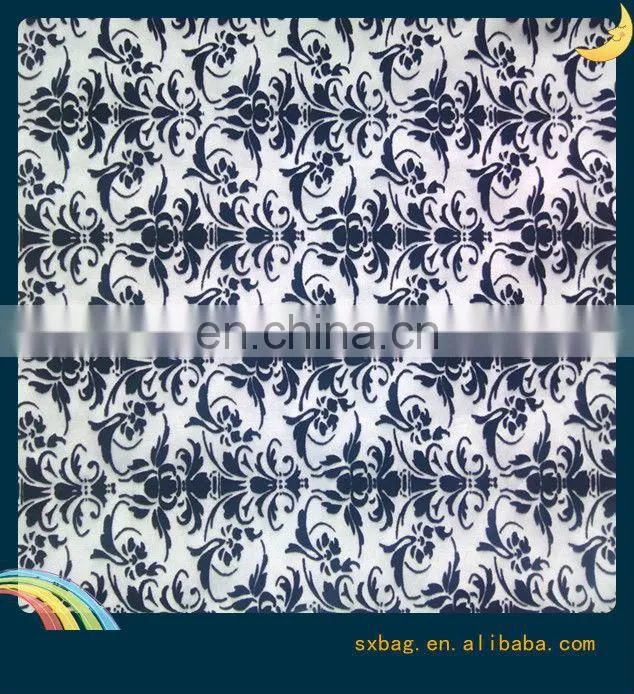 shaoxing winfar DTY paisley flocking scuba knitting fabric for garment