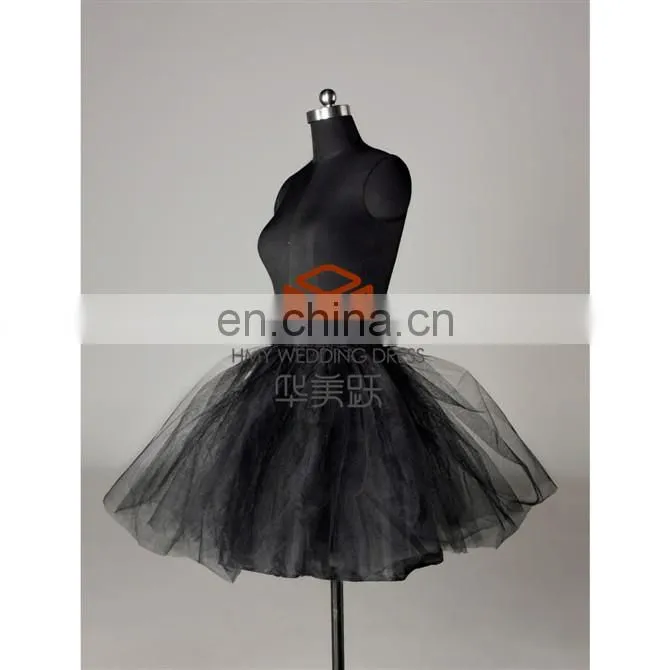 Cheap Sexy Black Short Petticoats Skirt HMY-PPT014 Tutu Skirt Slips Crinoline Petticoats For Girls