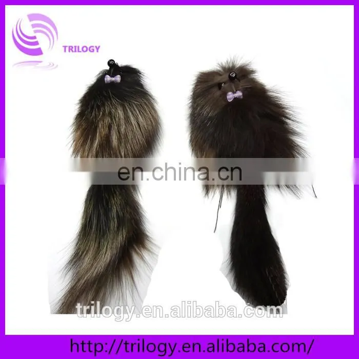 promotional gift ,fox fur key chain ,mobile phone accessory