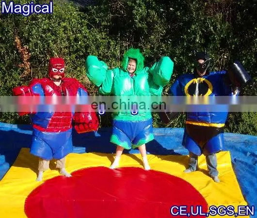 Foam padded infltable sumo suits
