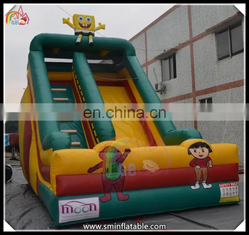 funny toy inflatable puppet slide , small inflatable slide , inflatable doubble slide for children