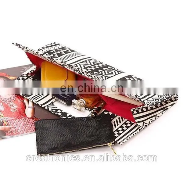 CR Famous brand manufacturer irregularly geometric pattern design rectangle popular top quality ladies dinner party handbags