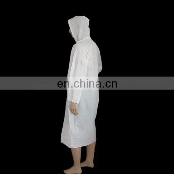 disposable nonwoven PE plastic rain coat