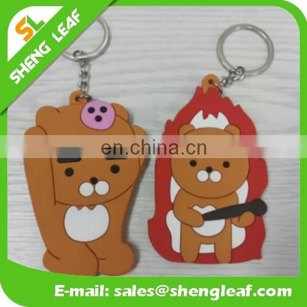 Promotional custom soft pvc rubber keychain With Logo