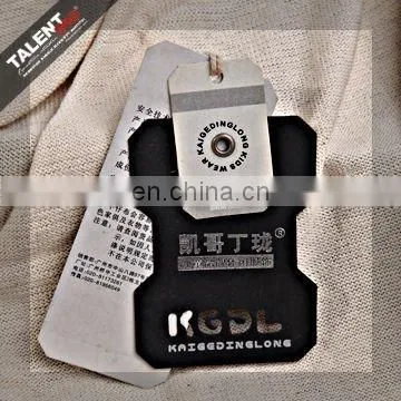 custom printed paper Hang Tag with eyelet for clothing