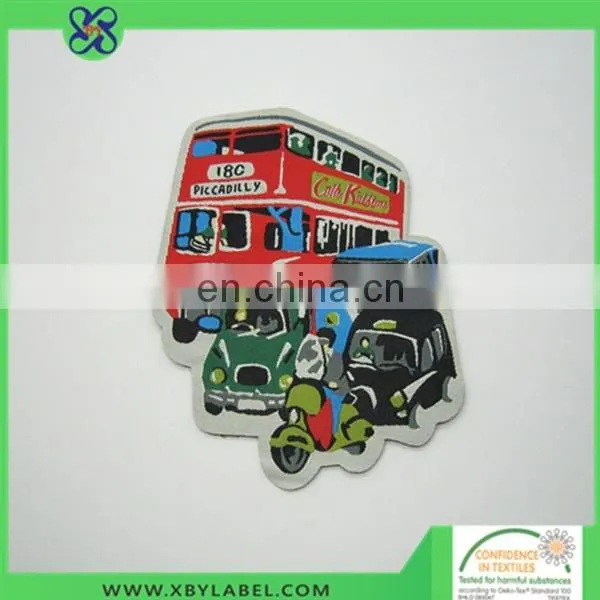 Free samples laser cut letter patch kids sew on patches
