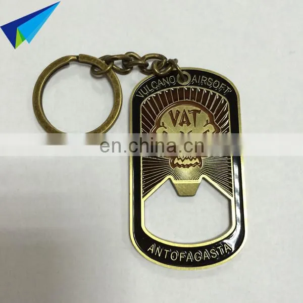 Popular style custom logo metal keychain no minimum order