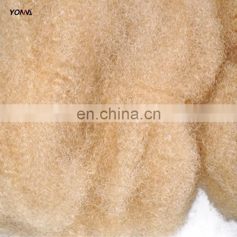 4pcs/lot tight Afro Kinky Bulk Hair 100% Human Hair For DreadLocks,Twist Braids Blonde Hair