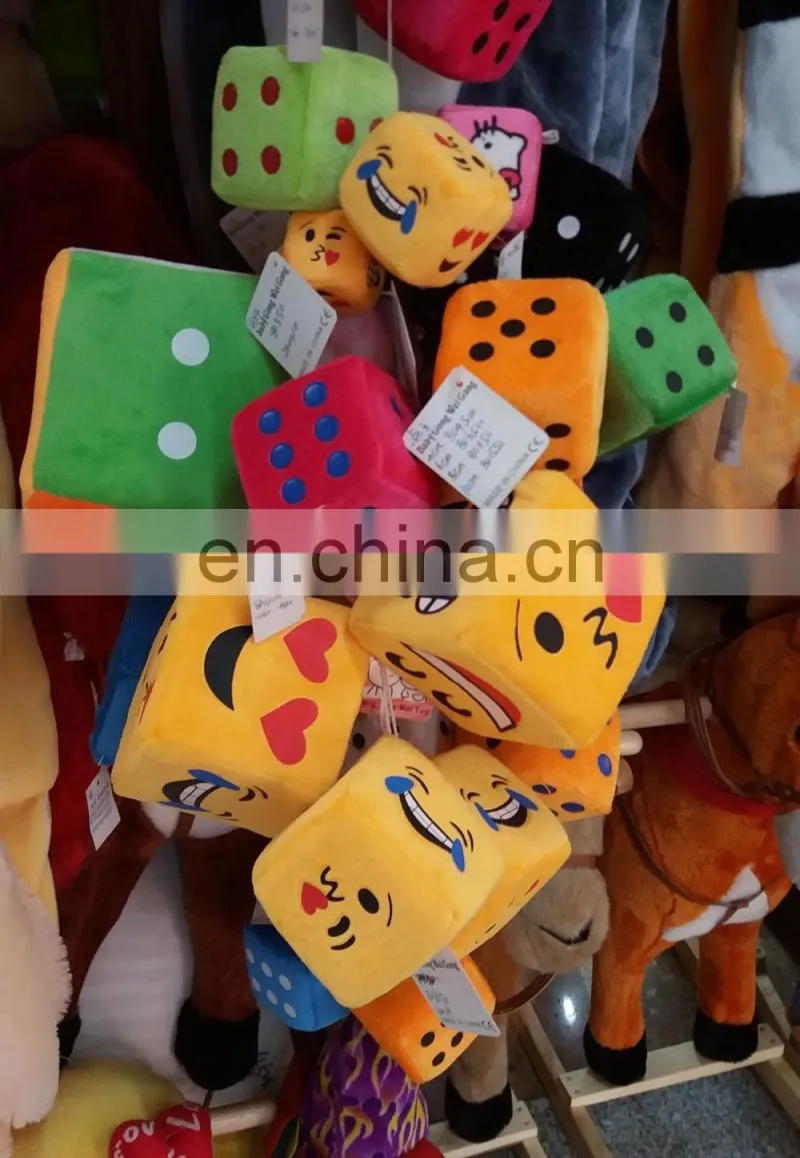 6cm plush emoji dice keychain