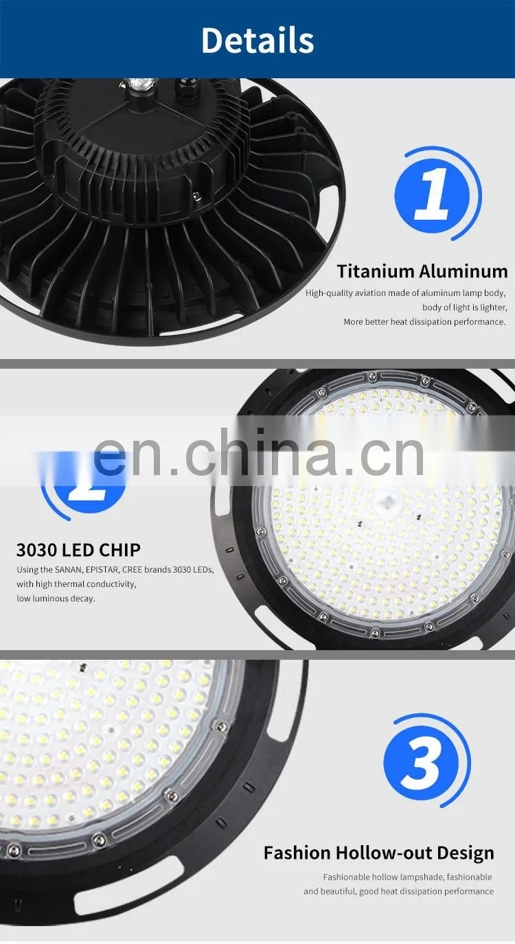Faner 50w 80w 100w 120w 150w 200w 240w Led UFO High Bay Lighting with CB EER BIS certification
