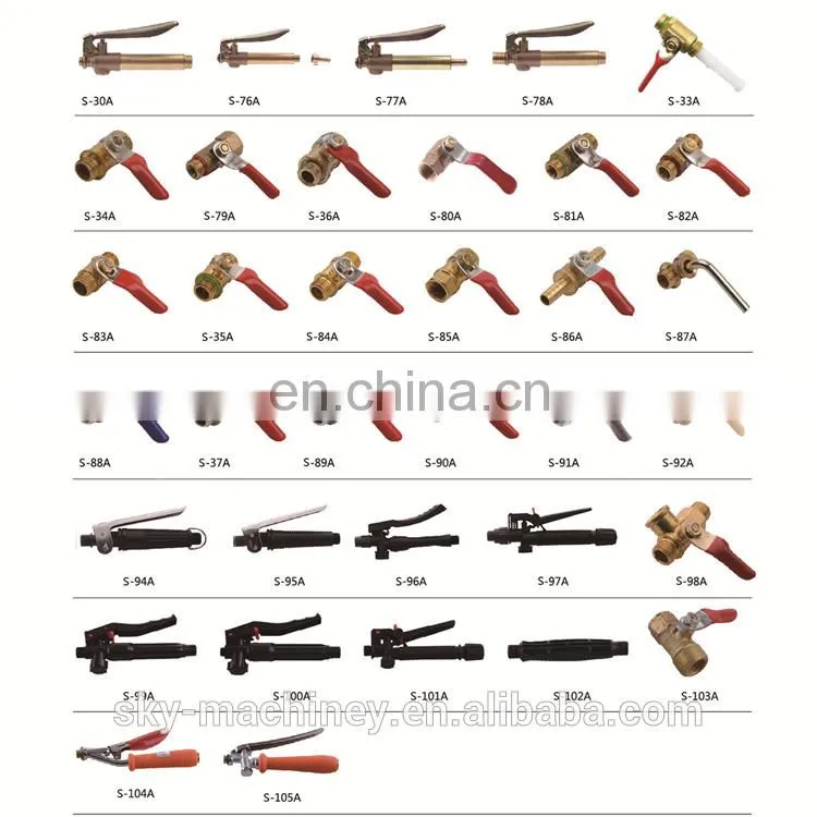 spare parts of knapsack sprayer cut off switch brass key handle sprayer trigger