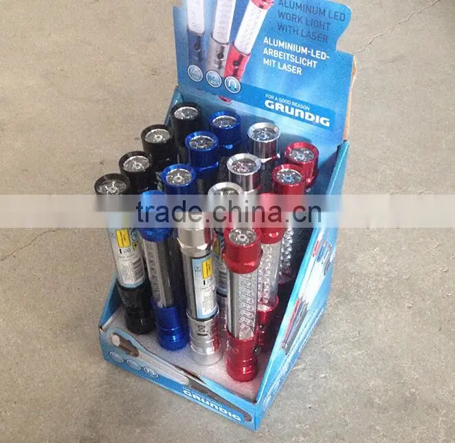 26+9led aluminum led flashlight with magnet