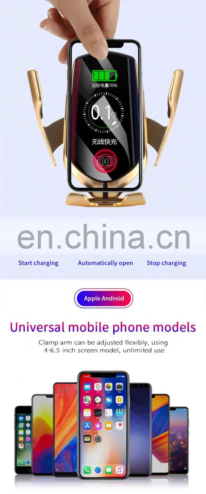 magnetic wireless car charger For HUAWEI P20 For iPhone X 8 For Samsung S9 Plus Mobile Phone Holder fast mount wireless charger