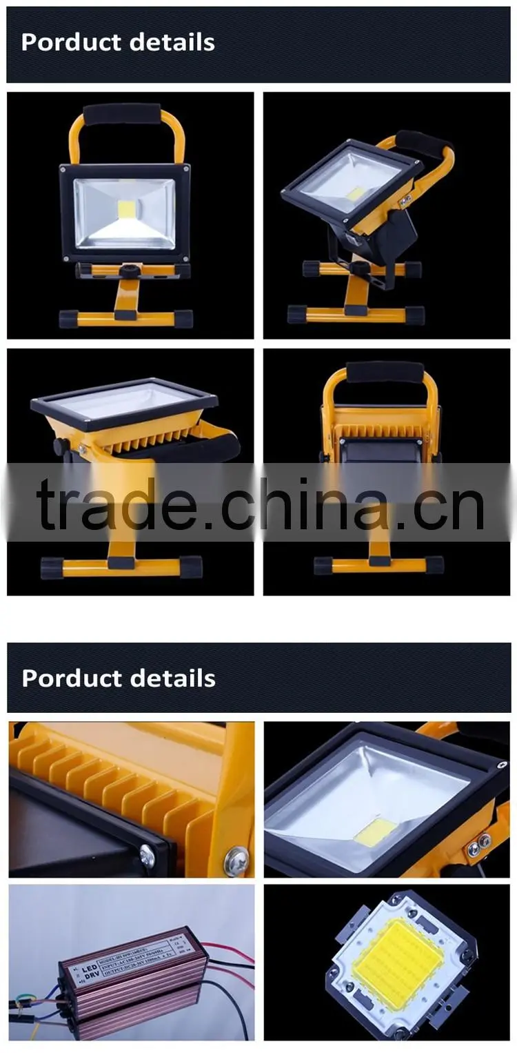 10w led flood light outdoor rechargeable flood light for emergency
