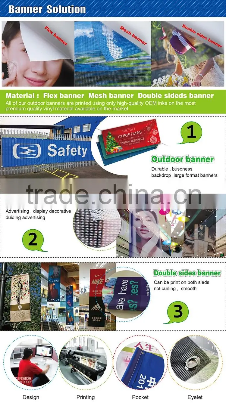 High resolution digital printing vinyl backdrop display outdoor flex banner D-0402