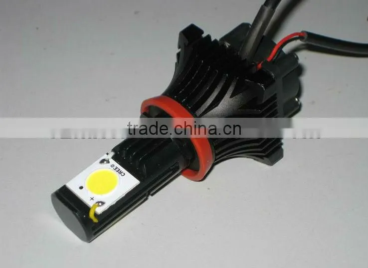 Higher power 12V/24V 50W car LED headlight, 2200 lumen