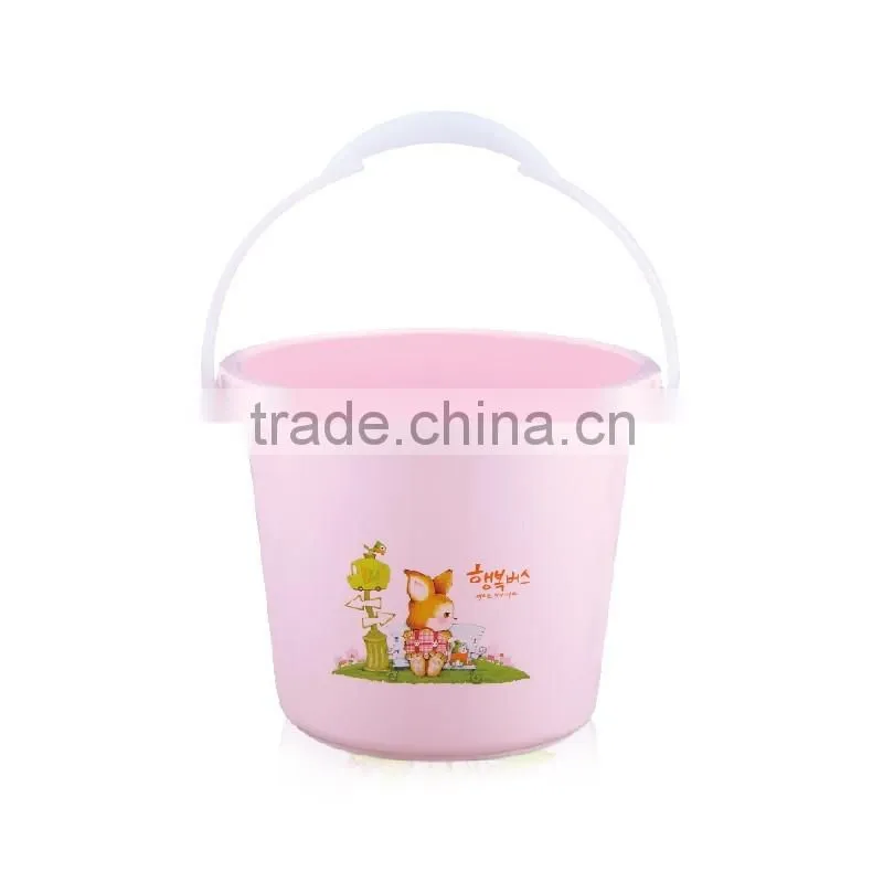 High quality carton large capacity home PP plastic bucket with handle