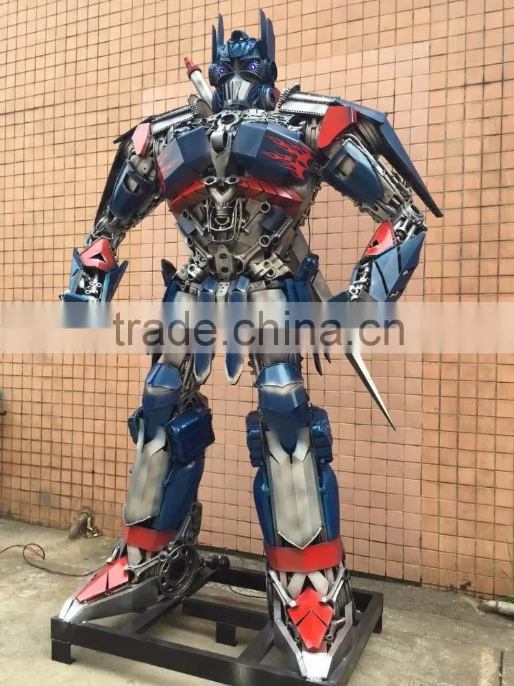 3.5 meters high Optimus prime christmas light sculptures