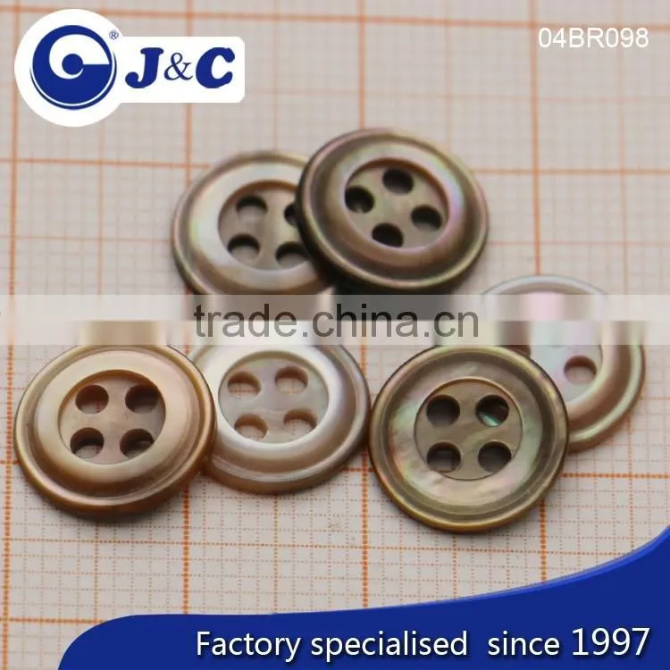 J&C Brown MOP shell buttons,pearl shell buttons for fashion shirt.BR097, BR098