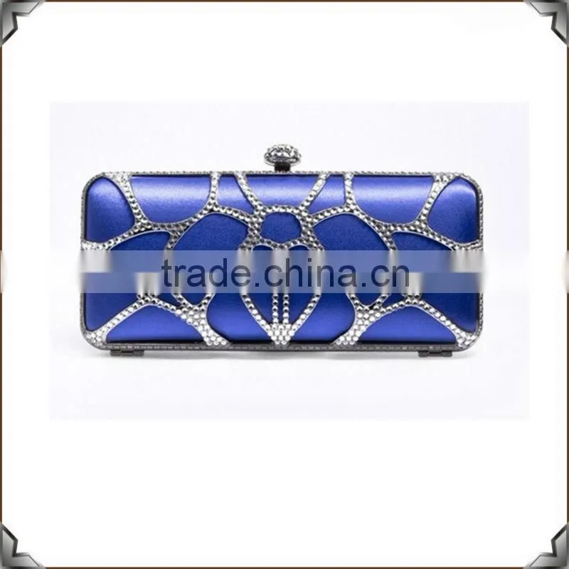 Pink Box Shape Crystal Studded Ladies Evening Bags crystal clutch