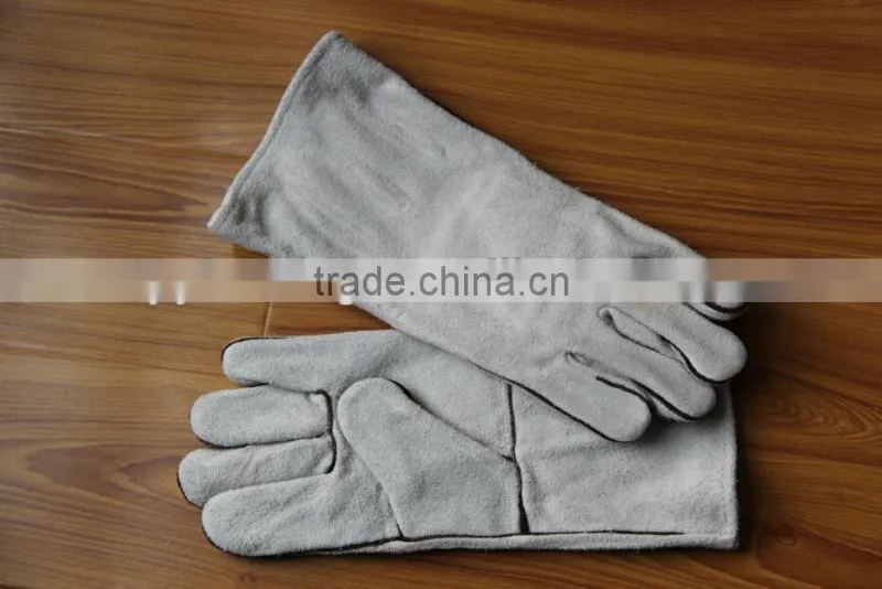 cow split leather working glove