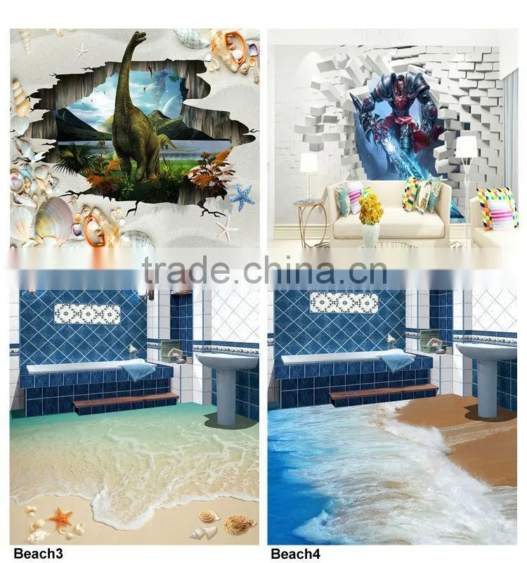 new beach 3d design ceramic floor bathroom tile