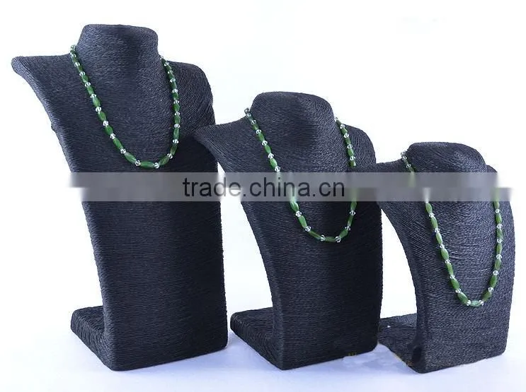 New Design Bohemia Style Hemp Rope Jewelry Display Bust for Necklace Pendant S1274