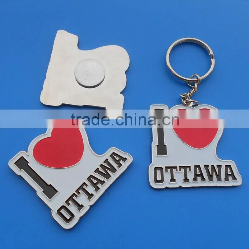 Popular 2016 I Love Ottawa Magnetic Badges for Wholesale