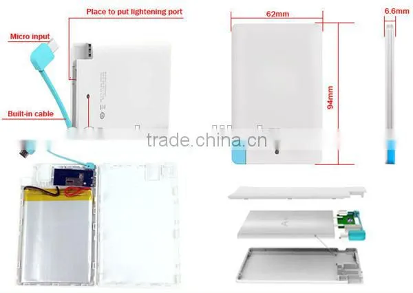 Alibaba hot selling power bank customized any logo printing colorful card style power banks