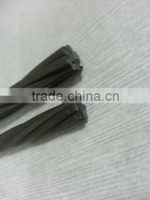 7 wire low relaxation pc strand// 12.7mm 7 wire prestressed concrete strand