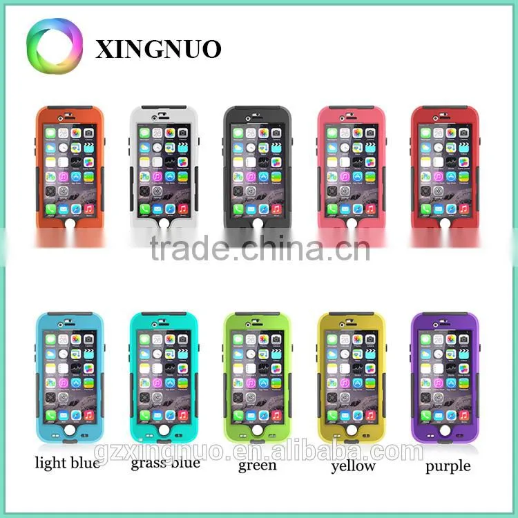 China supplier 2 in 1 PC + Silicone shockproof waterproof phone case for iphone6