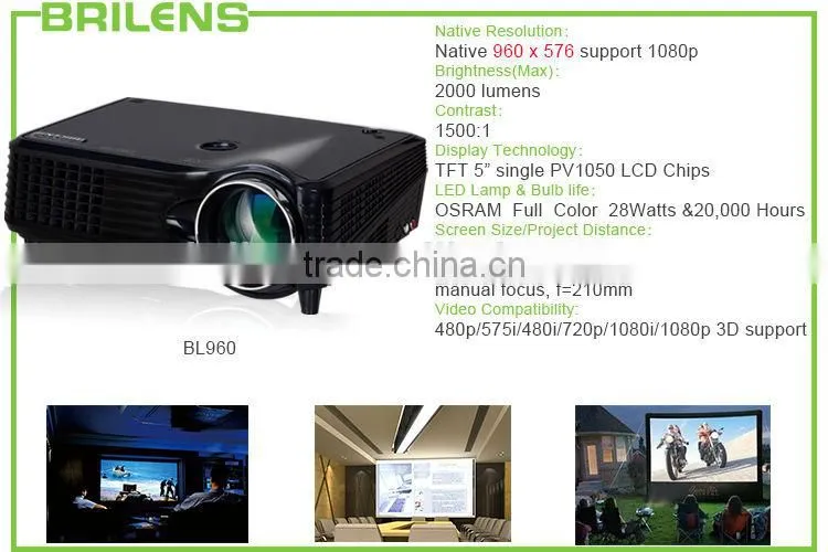 Brilens CL1280 Vicky full hd lcd 2500lumens led wholesale projector for sale/camera overhead projector with bluetooth wifi