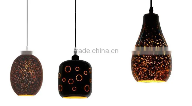 2016 zhongshan new 3 d led glass pendant lights round hanging lamps home & hotel & villa furniture high quality chandeliers